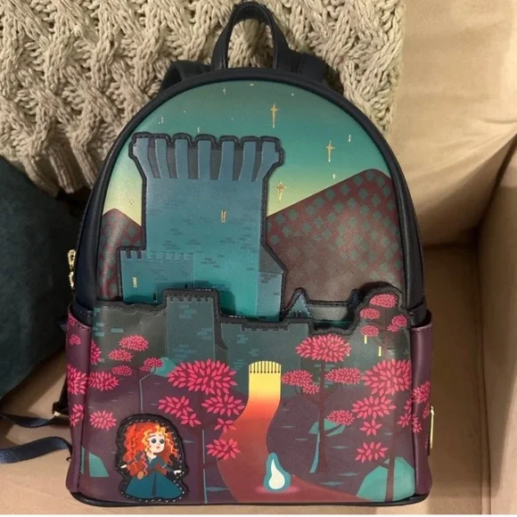 Loungefly Disney Brave Princess Castle Series Mini Backpack Glow In The Dark NWT s-l400.jpg main image 2